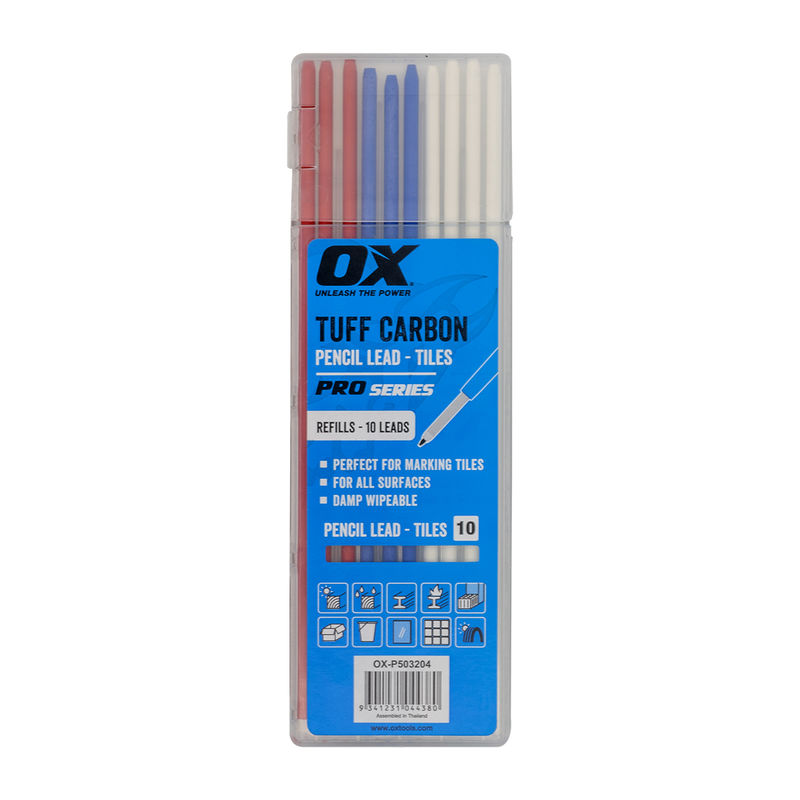 Ox Pro Tuff Carbon Pencil Lead (Tiles) - 10pk