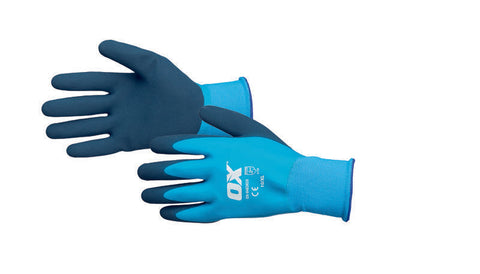 OX Waterproof Foam Latex Gloves